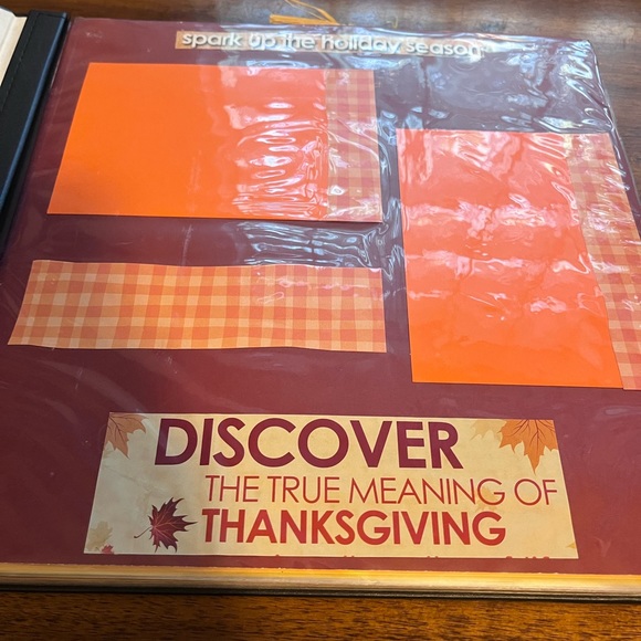 Scrap Book/Photo Album with Fall/Harvest/Thanksgiving pages Inside - Picture 4 of 6